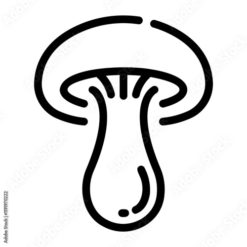 mushroom Line Icon