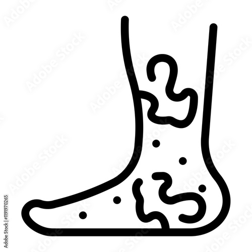 skin rash Line Icon
