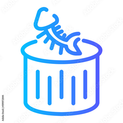 waste Line Gradient Icon