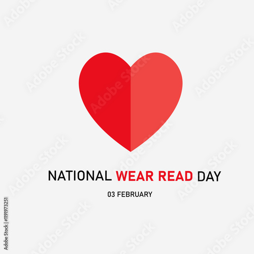vector graphic of National Wear Red Day good for national National Wear Red Day celebration. flat design. flyer design.flat illustration.