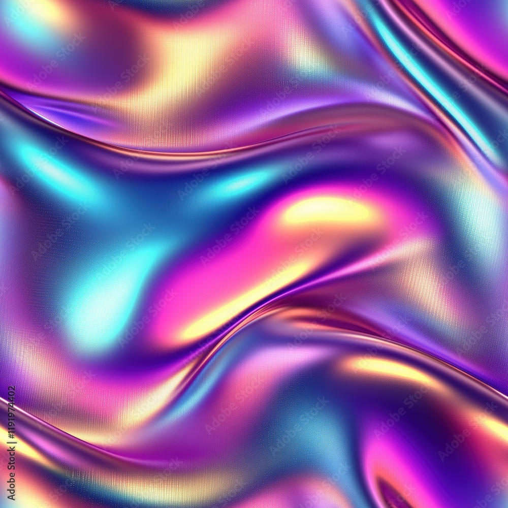 Iridescent Abstract Waves in Purple, Orange, and Blue Gradient Iridescent Abstract Waves in Purple, Orange, and Blue Gradient
