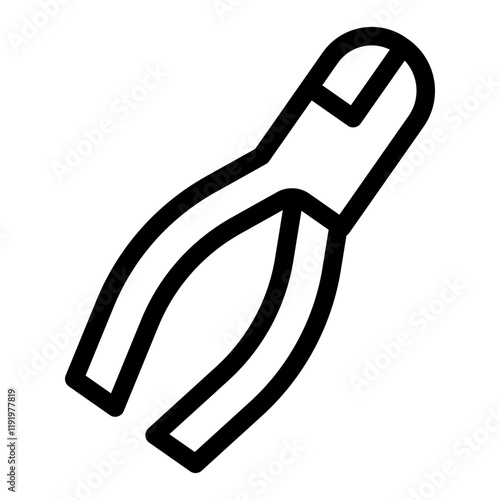 Dentist Pliers icon vector, line style illustration.