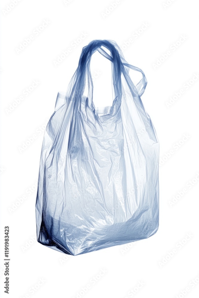 Fototapeta premium Plastic bag on white surface