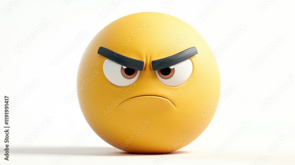 A deadpan emoji with straight eyes and a flat mouth, conveying boredom or indifference, isolated on white A deadpan emoji with straight eyes and a flat mouth, conveying boredom or indifference, isolated on white