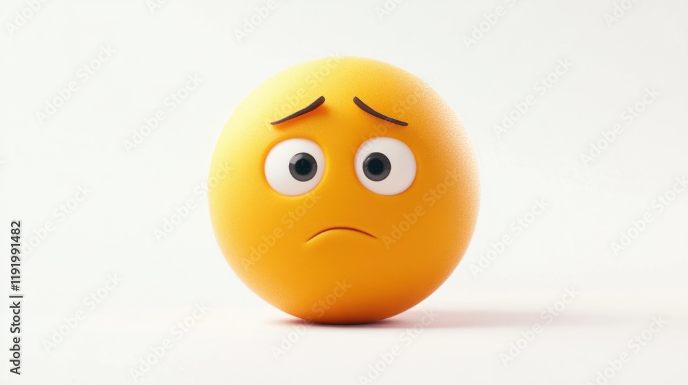 A deadpan emoji with straight eyes and a flat mouth, conveying boredom or indifference, isolated on white A deadpan emoji with straight eyes and a flat mouth, conveying boredom or indifference, isolated on white