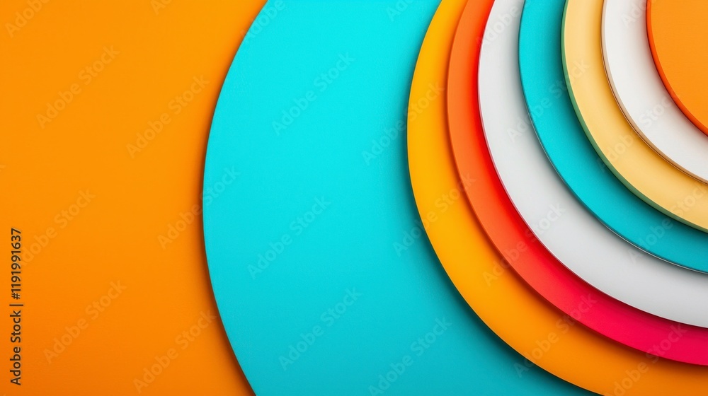Obraz premium Abstract Colorful Overlapping Circles Background Design