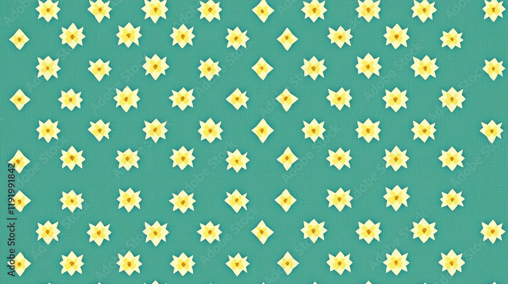 Teal floral pattern background, repeating design, textile print Teal floral pattern background, repeating design, textile print