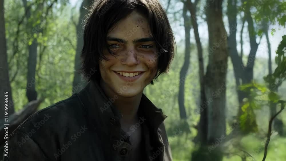 A young man in In nature. A young man in In nature.