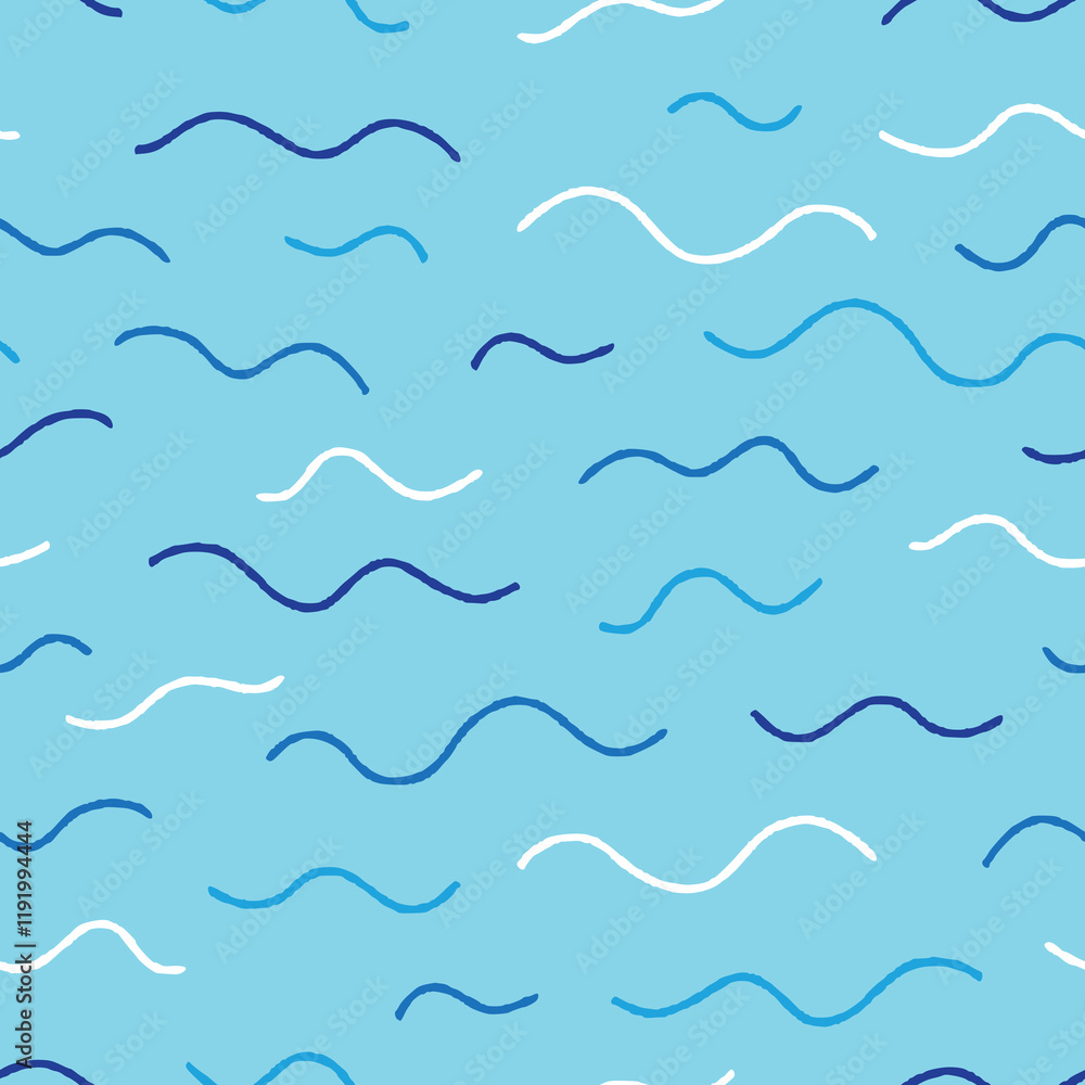 Bunch of Wave Vector Seamless Pattern illustration Design Bunch of Wave Vector Seamless Pattern illustration Design