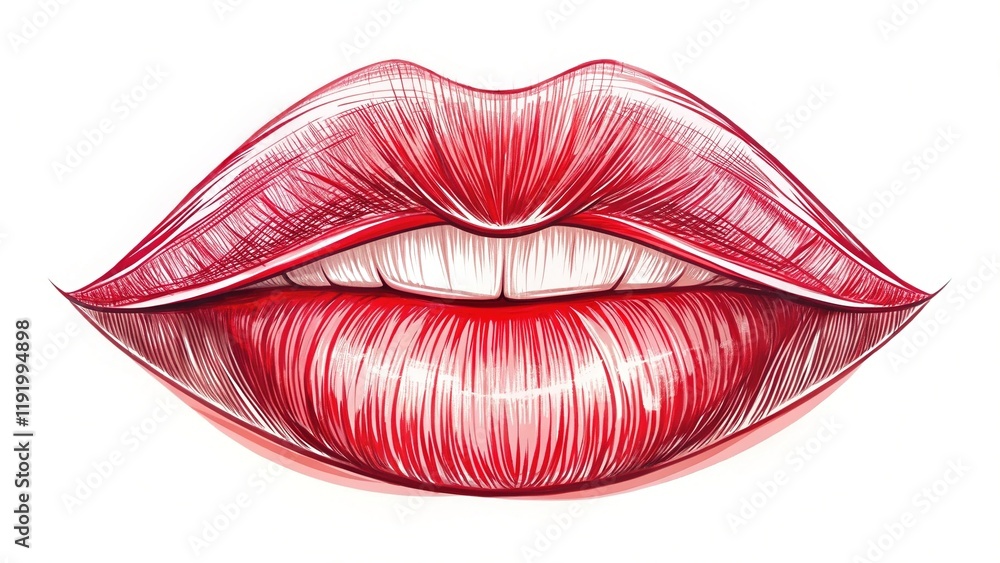 PNG Lips Outline Sketch, Bright White Background, Sharp Lip Line Art PNG Lips Outline Sketch, Bright White Background, Sharp Lip Line Art