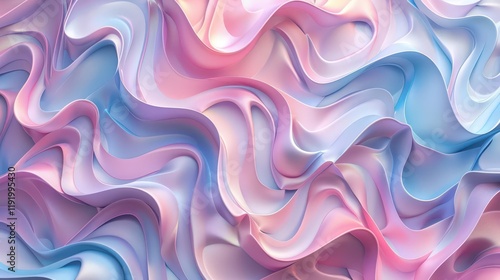 Abstract wavy texture in soft pastel colors, creating a fluid and dreamy visual effect.