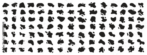  abstract fluid or blob shapes design, organic design set