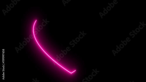 Heart Drawing in Saber Effect with glowing lines