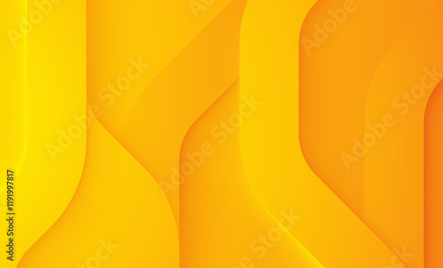 Abstract orange curved layers background with line decoration
