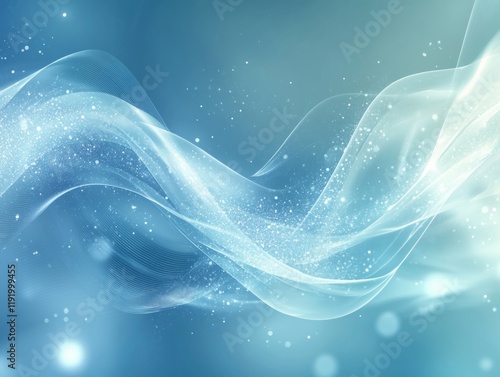 A blue and white wave with a lot of white specks