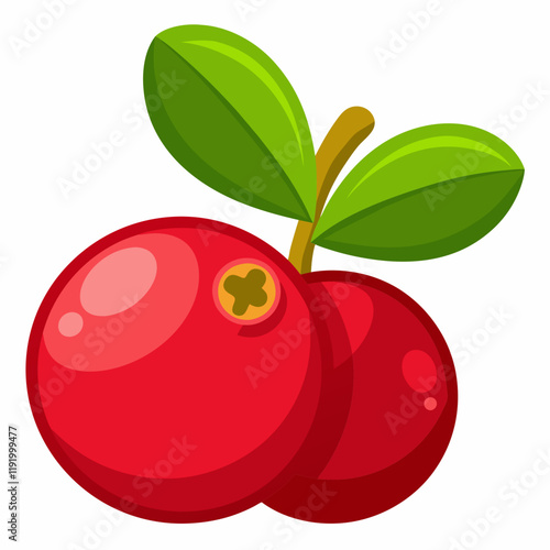 A colorful illustration of an apple with leaves.