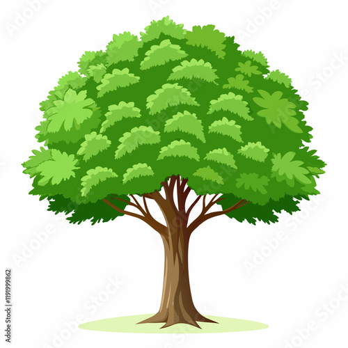 A vibrant illustration of lush green foliage and leaves.