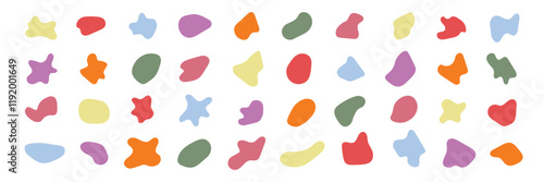  abstract fluid or blob shapes design, organic design set