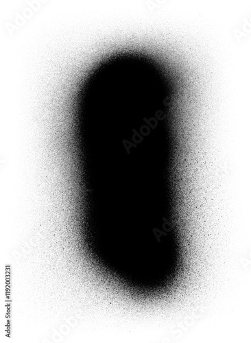 Fotografie Horizontal black spray paint streak with bold texture and scattered particles