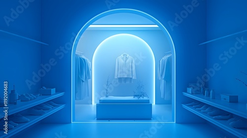 Obraz na płótnie Innovative 3D dressing room with an immersive visual appeal w salonie