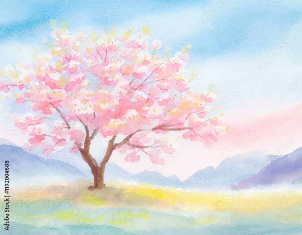 桜の木のイラスト 桜の木のイラスト