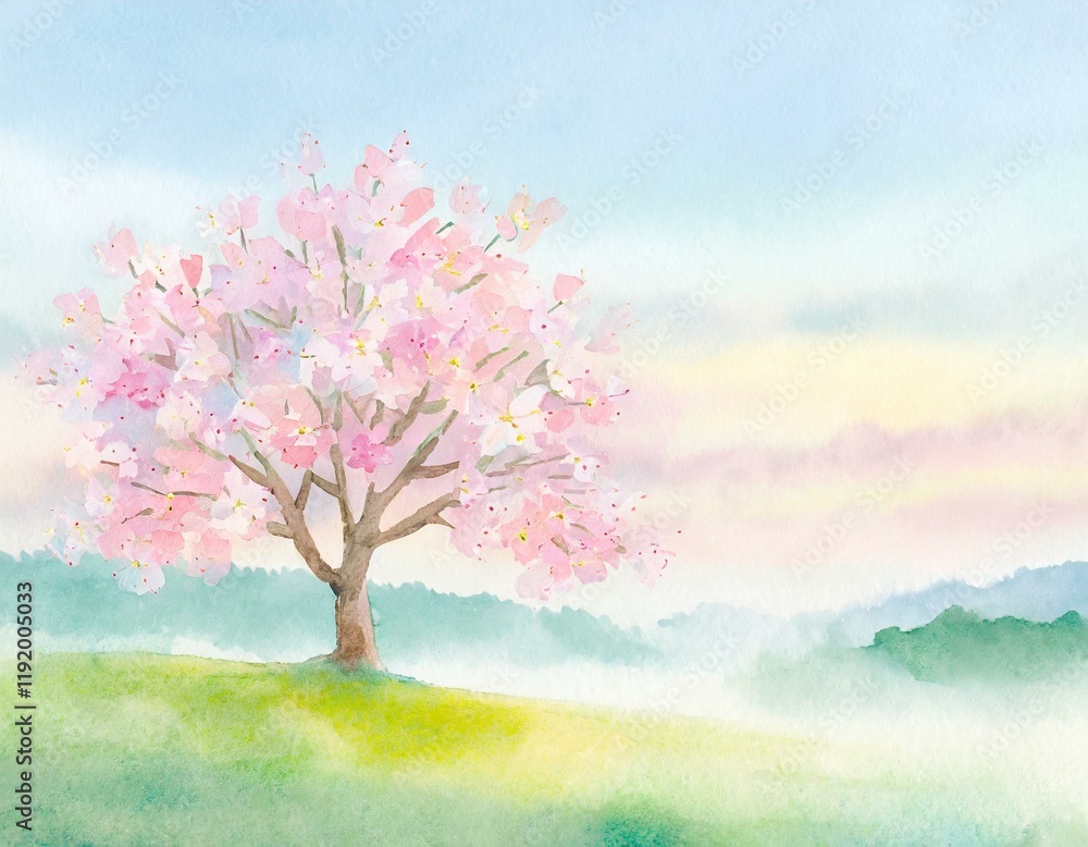 桜の木のイラスト 桜の木のイラスト