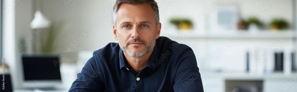 A man is sitting at a desk with a laptop in front of him A man is sitting at a desk with a laptop in front of him