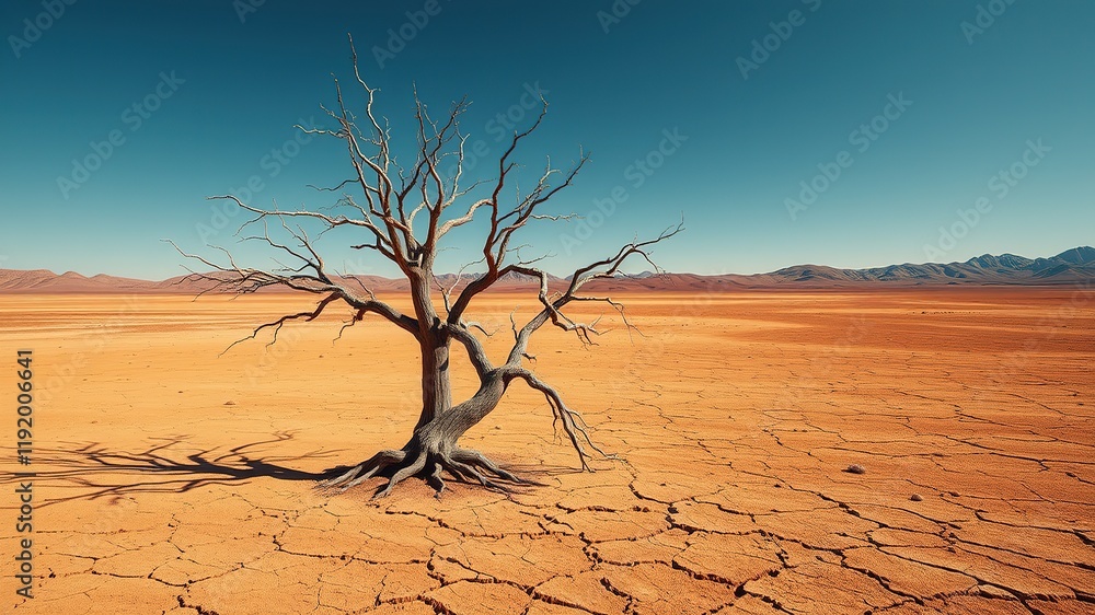 Desolate Desert Skeleton Tree - AI Art Desolate Desert Skeleton Tree - AI Art