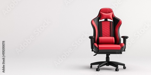 Stylish red gaming chair with ergonomic design for comfort during long hours.