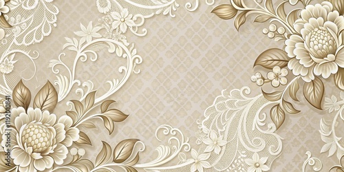 Wallpaper Mural Elegant Floral Pattern with Swirly Lace Background ,elegant background Torontodigital.ca