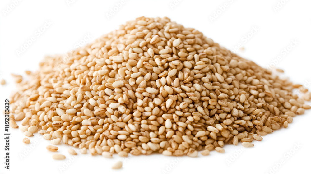 stack of sesame seed against white background.ai generative stack of sesame seed against white background.ai generative