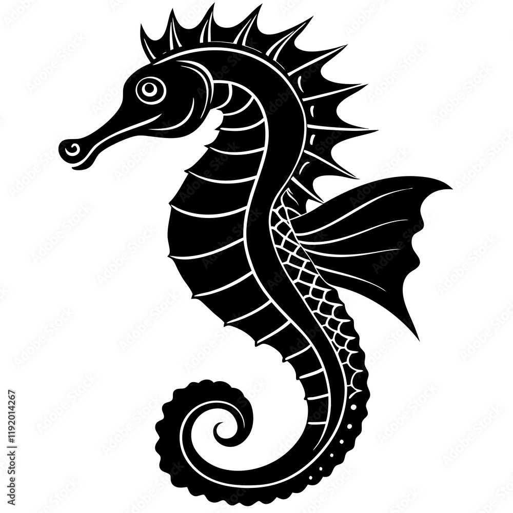 Obraz premium black and white dragon