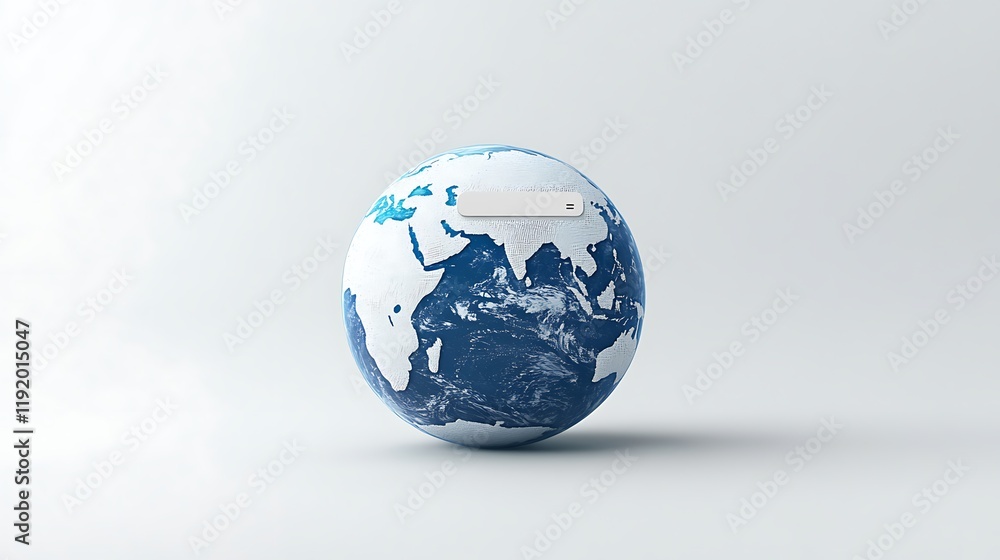 Global awareness on climate change earth model digital art studio 3d concept Global awareness on climate change earth model digital art studio 3d concept