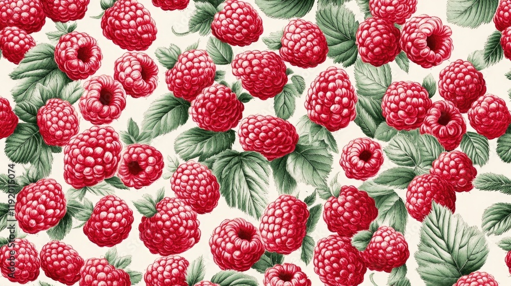 Raspberries and leaves on white Raspberries and leaves on white