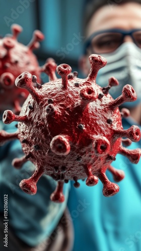 Pandemic terrific virus prevention, graphical concept illustration