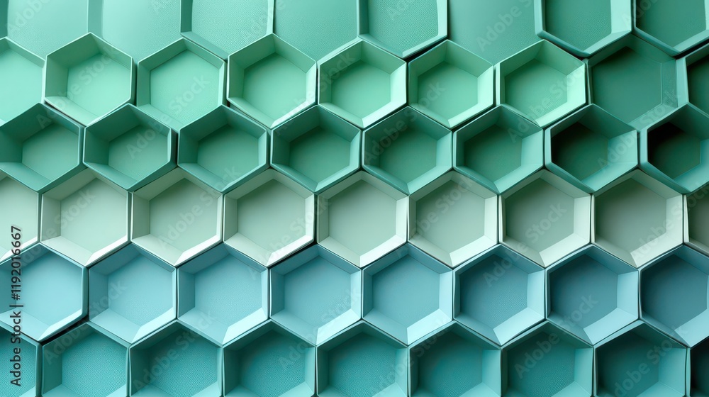 A textured pattern of interlocking hexagons in varying shades of blue and green. A textured pattern of interlocking hexagons in varying shades of blue and green.