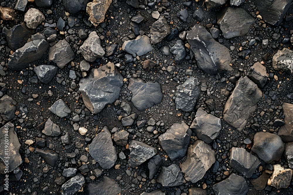 Image of Grey asphalt rock ground debris. Texture for background usage Image of Grey asphalt rock ground debris. Texture for background usage
