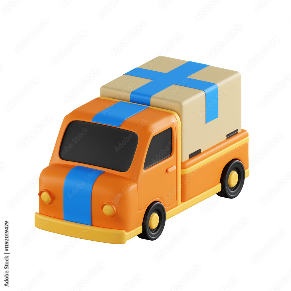 Delivery Truck 3D Illustration Delivery Truck 3D Illustration