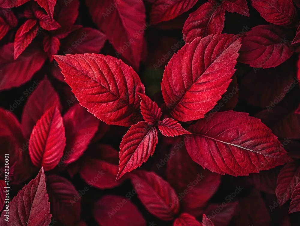 Red leaf close-up Red leaf close-up