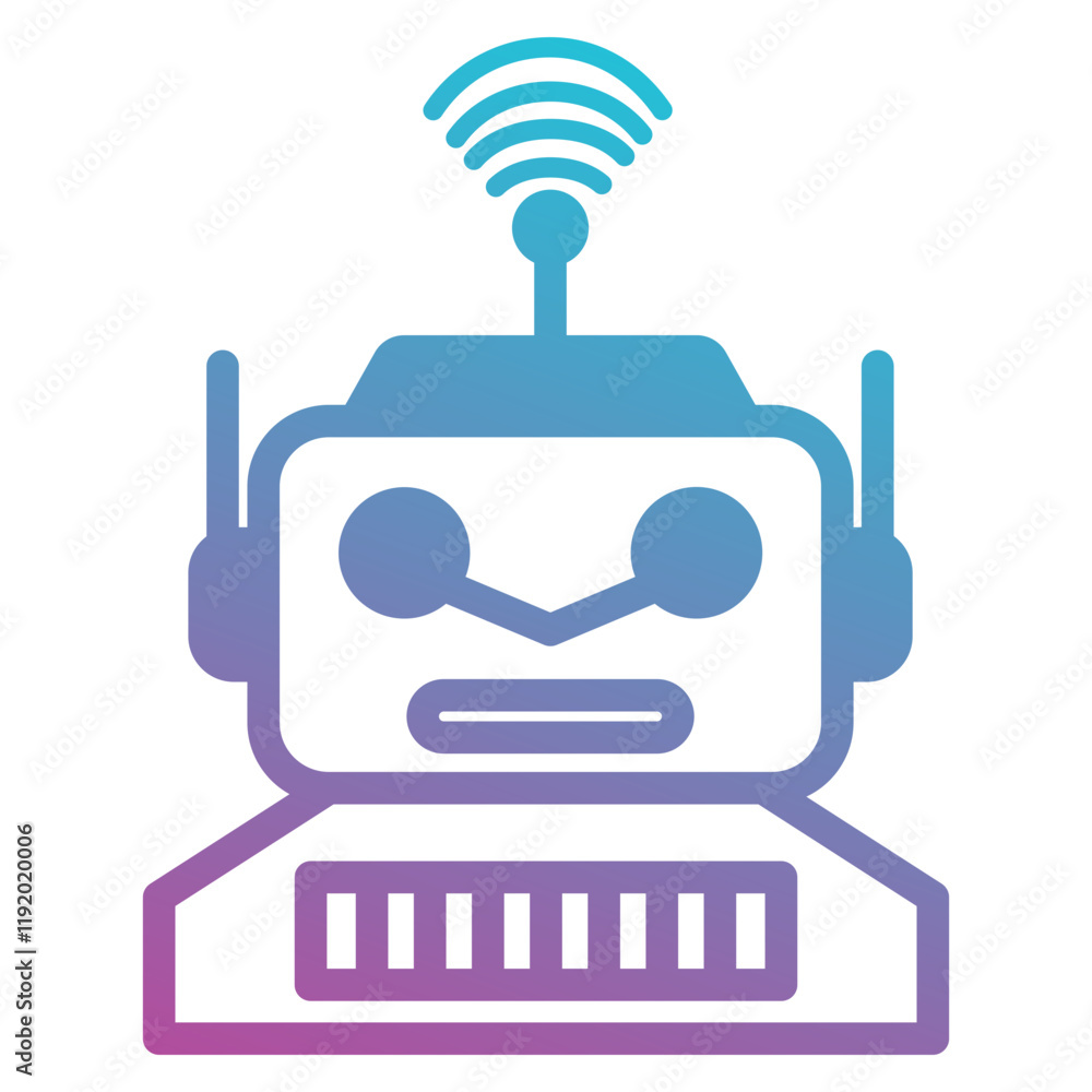 robotic sensor icon element for design robotic sensor icon element for design