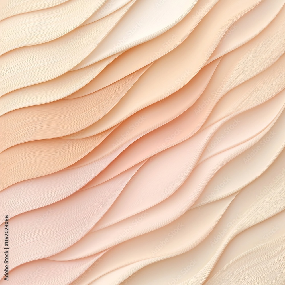 Obraz premium Warm pastel pink and soft beige tones seamlessly blended together with a delicate light woven texture evoking a serene sophisticated and visual backdrop with a calming
