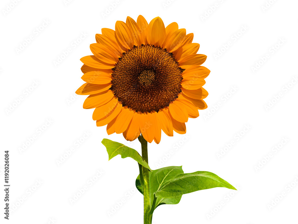 Fototapeta premium Fresh organic sunflowers PNG transparent.