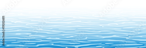 Ripples and water waves, sea surface, vector natural background, banner	