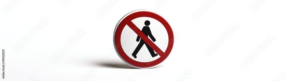 No walking sign on a white isolated background. No walking sign on a white isolated background.