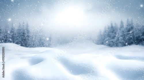 Winter space of snow 