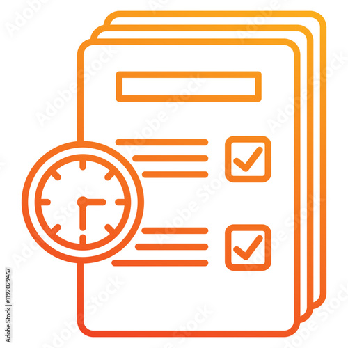 Task planning icon element for design