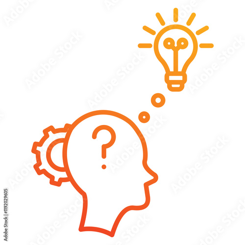 think icon element for design