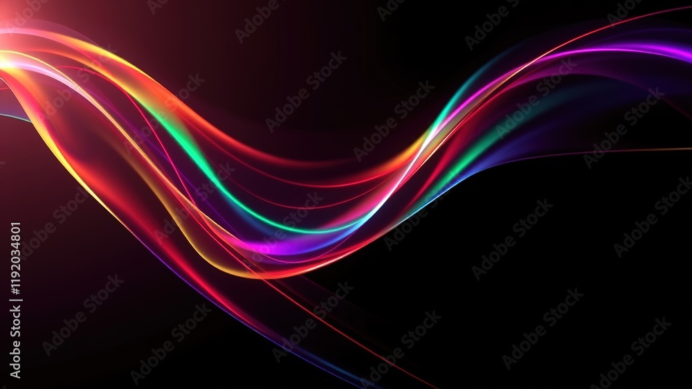 Abstract Light Waves - Colorful Dynamic Energy Abstract Light Waves - Colorful Dynamic Energy
