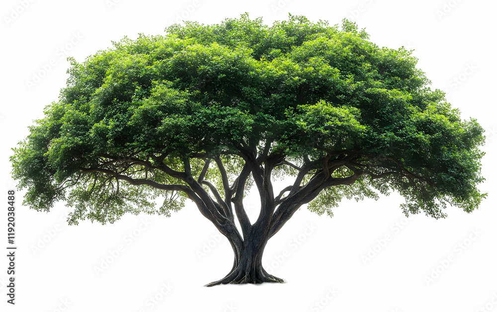Lush green tree, isolated, nature, white background, design Lush green tree, isolated, nature, white background, design