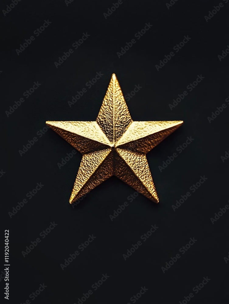 Obraz premium Gold Star on Black Background